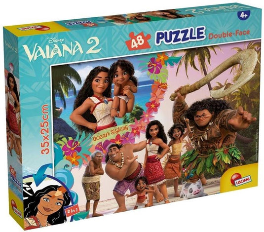 Lisciani - vaiana 2 - double face - puzzel - 48 stukjes