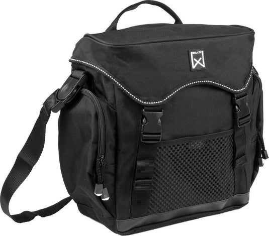Willex pakaftas xl - enkele fietstas - 17liter- zwart - sportie - met schouderband