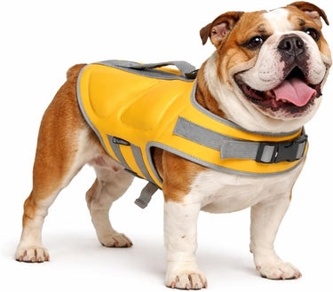 Flamingo zwemvest hond – maat l (36,5cm) – swimmy geel – optimale ondersteuning – verstelbaar – veilig zwemmen