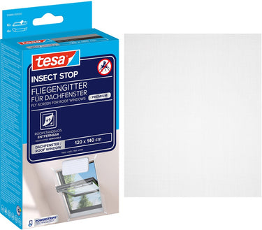 Tesa insect stop fly screen for roof windows premium - hor voor dakramen, zelfklevend, zonder boren, wit - 120 x 140 cm