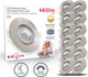 B.k.licht - led inbouwspots - 12 stuks - spotjes kantelbaar - ronde - ø9cm - warm wit licht 3.000k - 460lm - 5w - nikkel