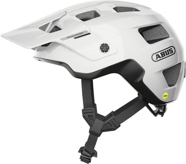 Abus fietshelm modrop mips shiny white l - 57-61 cm - wit - geschikt voor gebruik op mountainbikes - 390 g