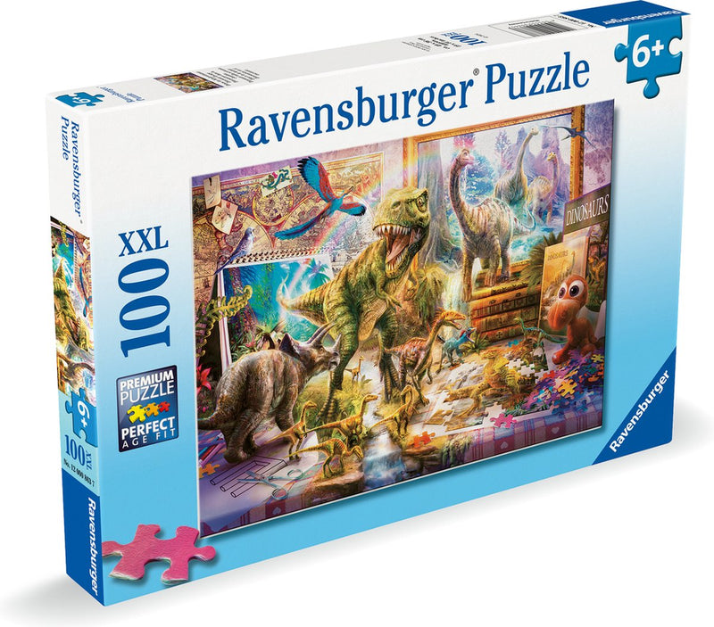 Afbeelding laden in galerijviewer, Ravensburger puzzel dino toys come to live - legpuzzel - 100 xxl stukjes
