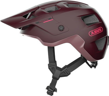 Abus fietshelm modrop wildberry red s - 51-55 cm - rood - geschikt voor gebruik op mountainbikes - 310 g