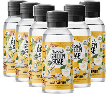 Marcel's green soap wasparfum - vanille katoen - 6 x 250ml - 120 wasbeurten
