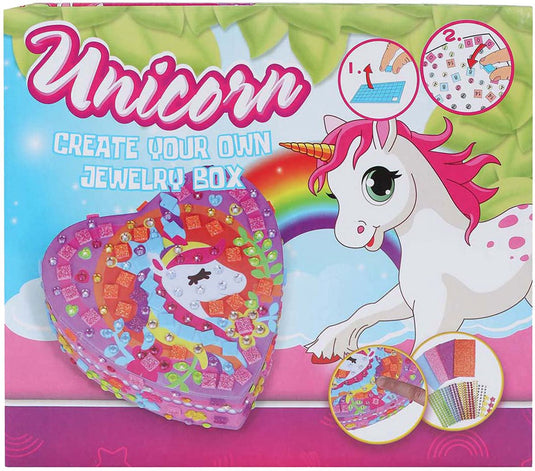 Unicorn versier je eigen sieradendoos eenhoorn