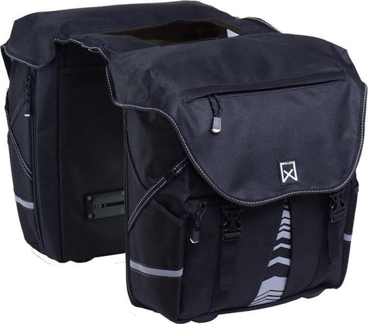 Willex bagagetas 1200 xl - dubbele fietstas - 50 liter - zwart