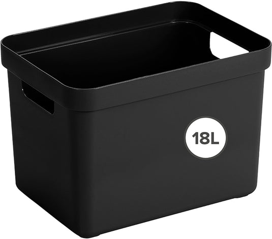 Sunware sigma home opbergbox 18l - 35x24.6x24.3 cm - zwart