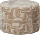 Woood yago poef - polyester - naturel - 43x60x60