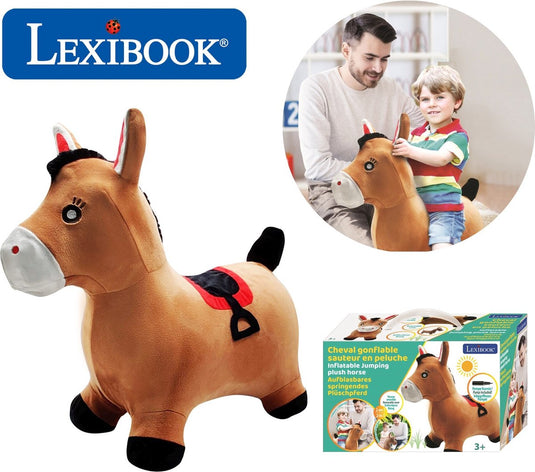 Lexibook opblaasbare springpony met pluche pak