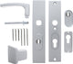 Starx veiligheidsgarnituur - aluminium f1 - aluminium - - deurklink en op skg*** met kerntrekbeveiliging 195x50mm pc55 72 aluminium f1