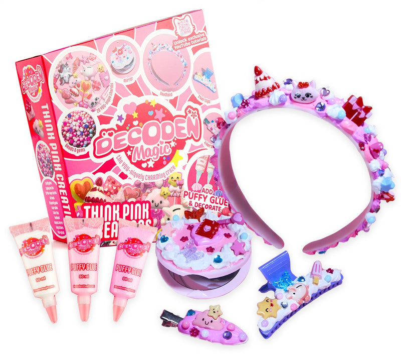 Afbeelding laden in galerijviewer, Gear2play decoden magic - deluxe: think pink creations puffylijm knutselpakket
