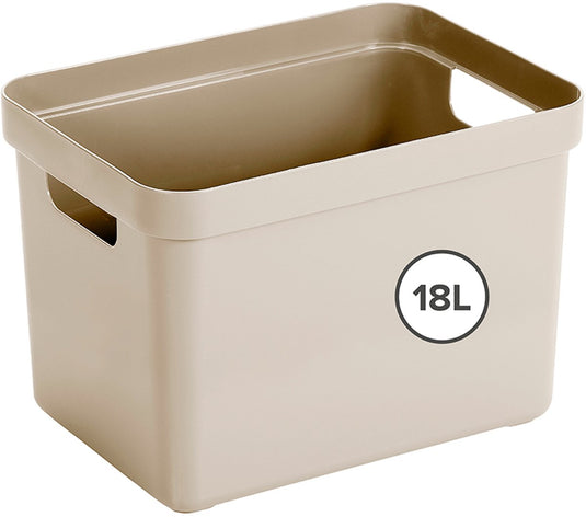 Sunware sigma home opbergbox 18l - 35x24.6x24.3 cm - beige