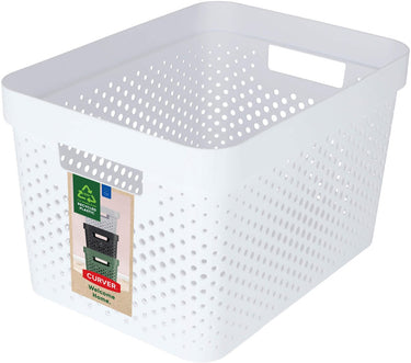 Curver infinity recycled dots opbergbox - 17 liter - wit