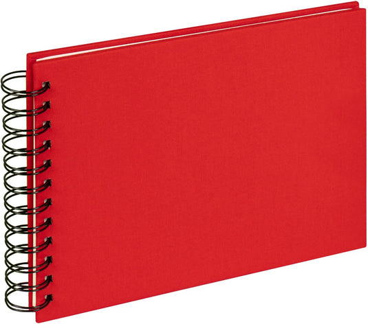 Walther sa-509-r cloth - spiraal album - formaat 23 x 17 cm - rood