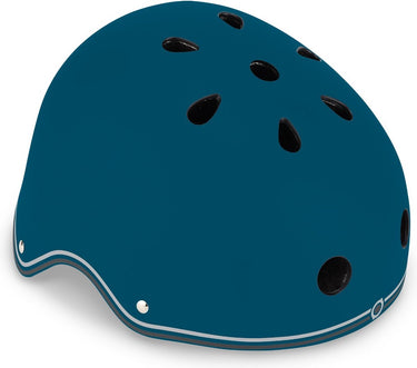 Globber helm - helm primo xs s petrol blue - blauw - led verlichting - abs helm met eps schuim - verstelbaar - xs-s 48-53cm