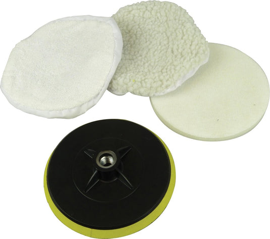 Carpoint polijstschijfset 150mm tbv 1717307 - voor poets- en polijstmachine