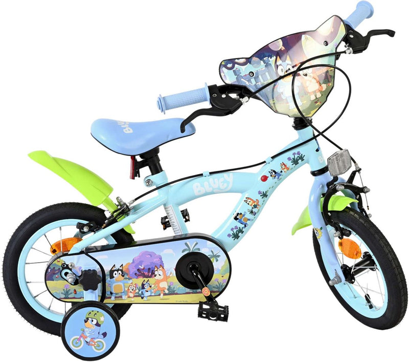 Afbeelding laden in galerijviewer, Volare bluey kinderfiets - uni - 12 inch - lichtblauw - twee handremmen
