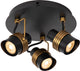 Lucide tundran - plafondspot (plafondlamp) - ø 21 cm - 3xgu10 - zwart