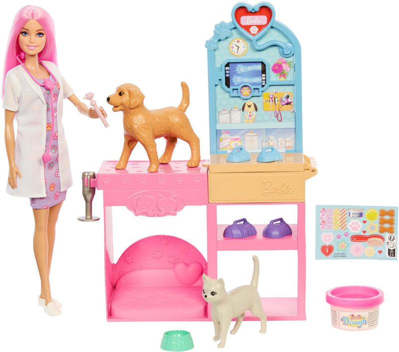 Afbeelding laden in galerijviewer, Barbie dierenarts speelset met diertjes

