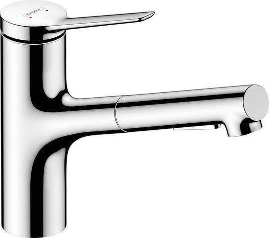 Hansgrohe zesis m33 keukenmengkraan - 15cm - eengreeps - uittrekbare vuistdouche - 2jet - chroom