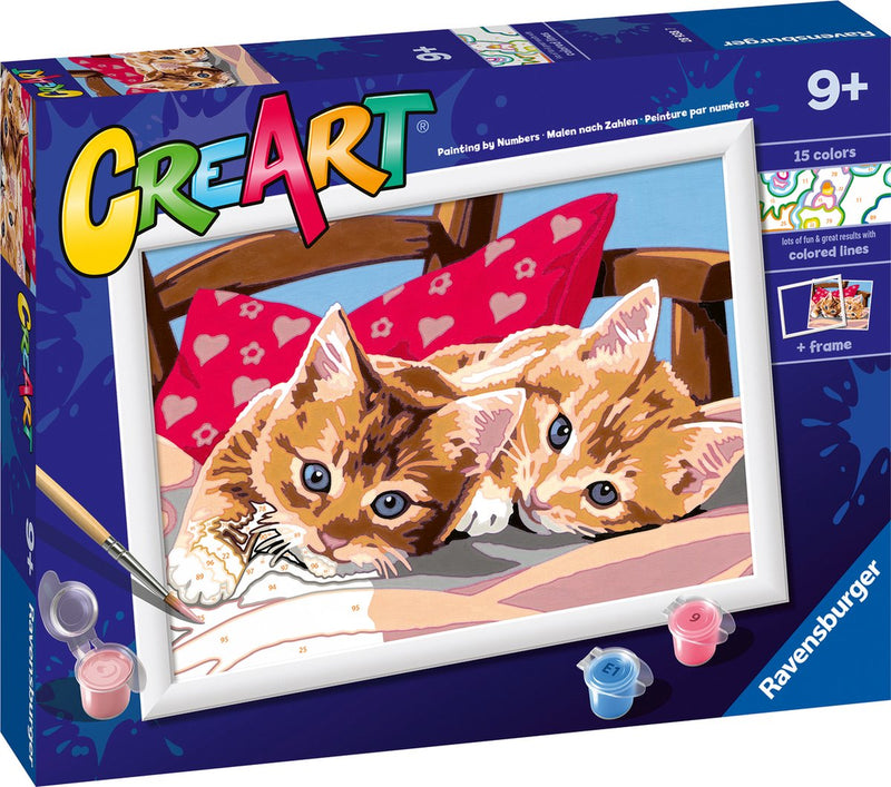 ギャラリービューアに画像をロードする, Ravensburger creart two cuddly cats - schilderen op nummer voor kinderen
