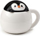 Puckator mok - huddle penguin - gevormde deksel - keramiek - 450ml