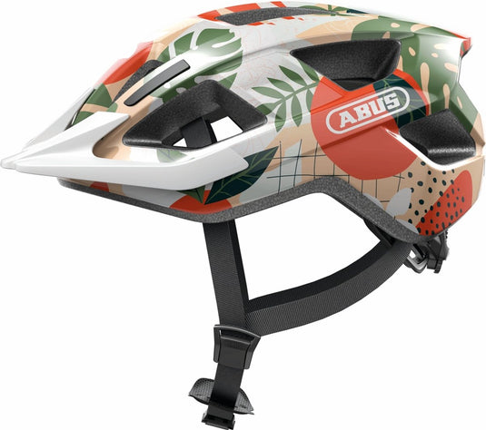 Abus fietshelm aduro 3.0 orange palm s - 51-55 cm - wit - geschikt voor gebruik op elektrische fietsen - stadsfietsen - 280 g