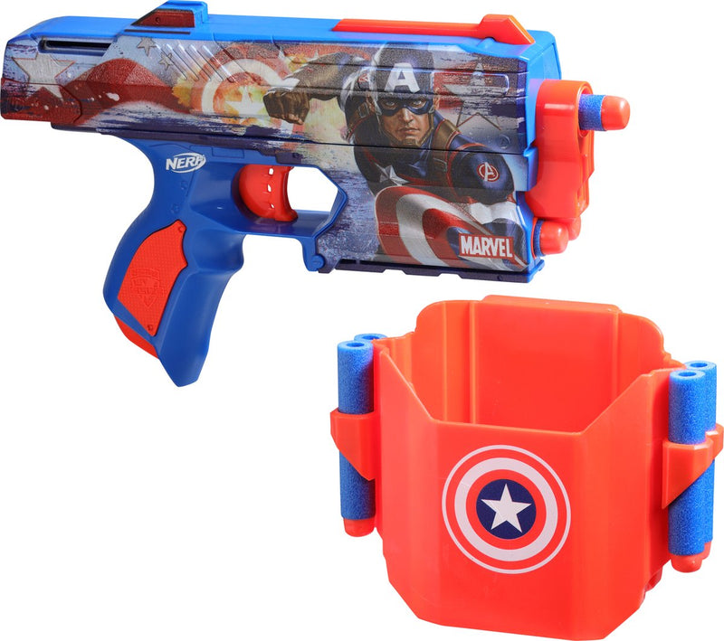 Afbeelding laden in galerijviewer, Nerf marvel captain america blaster - 10 darts

