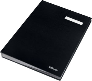 Esselte vloeiboek karton - met 20 scheidingbladen - zwart