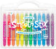 Ooly - smooth stix watercolor gel crayons - 24 kleuren aquarel gelkrijt - inclusief penseel - wateroplosbaar - met plastic draaidopjes - in handig reisetui - geschikt vanaf 3 jaar