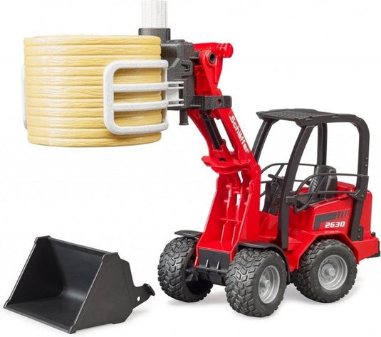 Bruder 2192 | shovel schaeffer | balengrijper met hooibaal