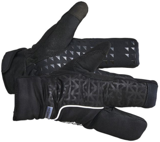 Craft fietshandschoenen winter unisex zwart siberian 2.0 split finger glove black-s