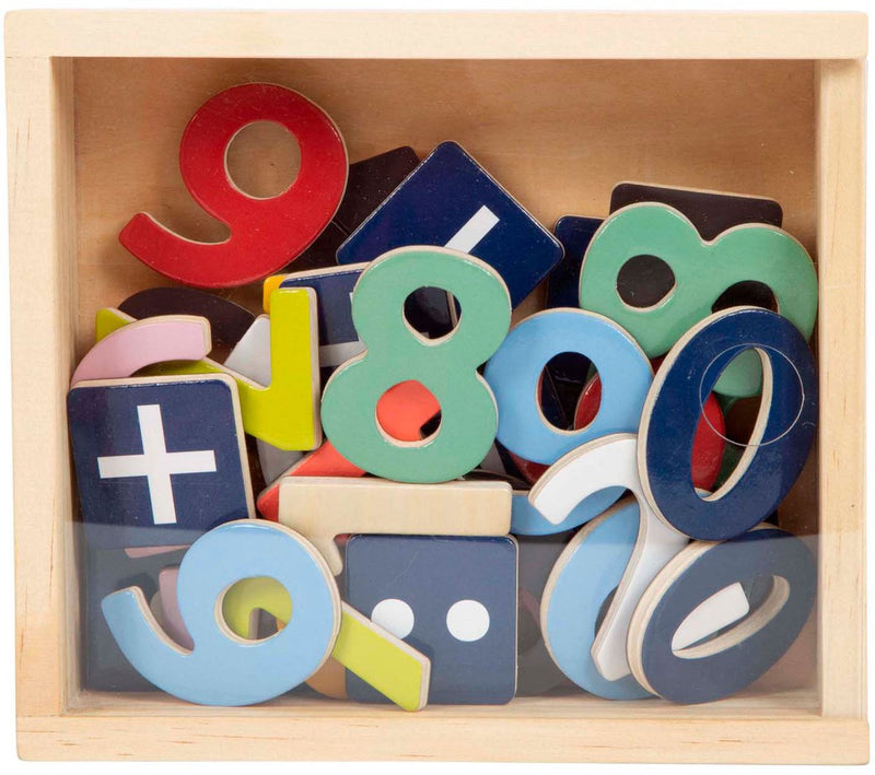 ギャラリービューアに画像をロードする, Small foot - houten magnetische cijfers kleur. 37dlg.
