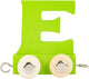 Small foot - houten lettertrein groen - e - 12 stuks