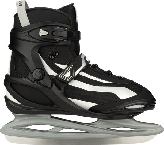 Nijdam ijshockeyschaats - power play - semi-softboot - maat 42 - zwart