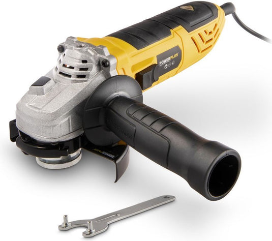 Powerplus elektrische haakse slijper powx0611 - 900w slijpmachine - slijpschijf 115mm ᴓ, compacte power tool