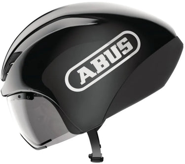 Abus fietshelm gamechanger tt 1.1 shiny black l - 57-61 cm - zwart - geschikt voor gebruik op tijdritfietsen - 390 g