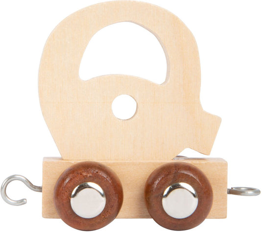 Small foot - houten lettertrein - q - 12 stuks