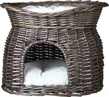 Trixie kattenmand - wilg grijs - 2 ligplaatsen, uitneembare kussens, 54x43x37 cm