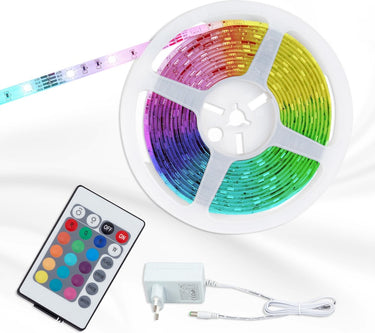 Briloner leuchten flow - led-strip 5m - rgb-kleurverandering - met siliconencoating - zelfklevend - 150 x rgb-led 0,16w - met een laagje siliconen - 150 x rgb-led 0,16w