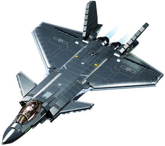 Sluban modelbricks j20 stealth fighter vliegtuig bouwspeelgoed - constructiespeelgoed modelbouw - bouwdoos met 1007 bouwstenen - m38-b1187 vanaf 12 jaar