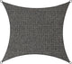 Livin' outdoor livn schaduwdoek iseo hdpe vierkant 5m antraciet - wind- en waterdoorlatend - dikte doek: 185 gr m2 - inclusief bevestigingskoord en rvs bevestigingsringen