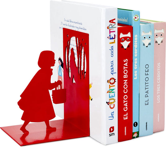 Balvi boekensteun roodkapje rood metaal