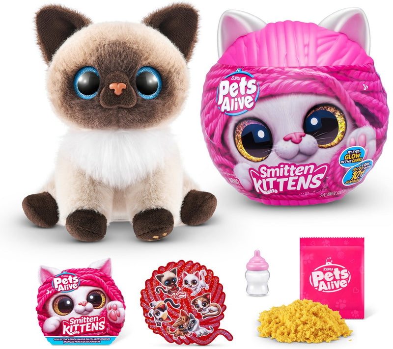 Afbeelding laden in galerijviewer, Pets alive zuru smitten kitten knuffel - met 10 geluiden - verrassingsitem
