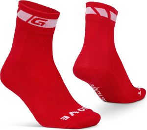 Gripgrab - lente herfst fietssokken thermo overganssokken - rood - unisex - maat m