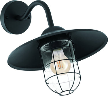 Eglo melgoa wandlamp buiten - e27 - 30 cm - zwart