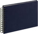 Walther sa-509-u cloth - spiraal album - formaat 23 x 17 cm - donkerblauw