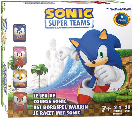 Zygomatic sonic super teams bordspel - race met sonic en vrienden - inclusief 8 miniaturen