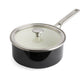 Kitchenaid steel core enamel steelpan 20cm 2,4l - onyx zwart - inductie - pfas-vrij